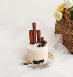 Cinnamon Stick Pillar Candle With Fragrance for Home Décor